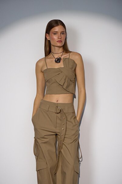 NOK İSTANBUL Rock Star Çok Cepli Cargo Pantolon Bej