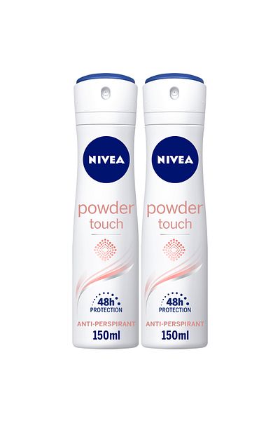 NIVEA Powder Touch, Antiperspirant for Women, Spray 150ml, Pack of 2