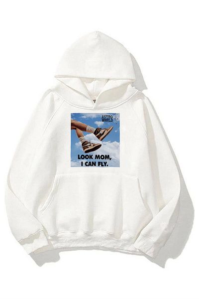 Trendiz Unisex I Can Fly Air Unisex Φούτερ Λευκό