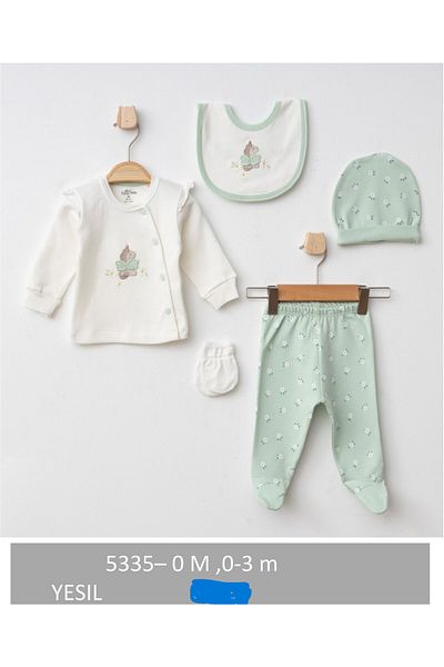 Aziz Bebe 5 Li Green Model Clothes for Hospital Release 2025 // 5335