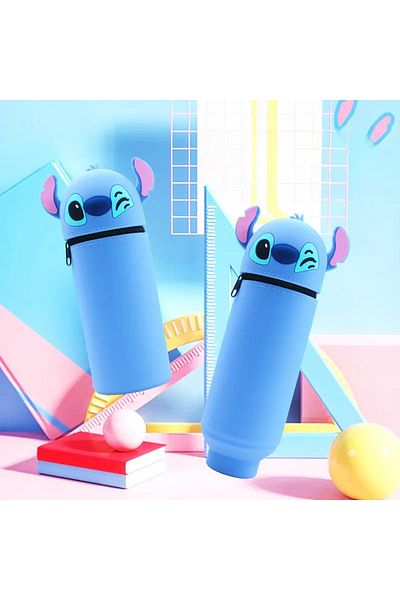 BABUN Καθαριζόμενη και επεκτάσιμη καρτούν Stitch Character Κάθετη θήκη για μολύβι σιλικόνης για παιδιά