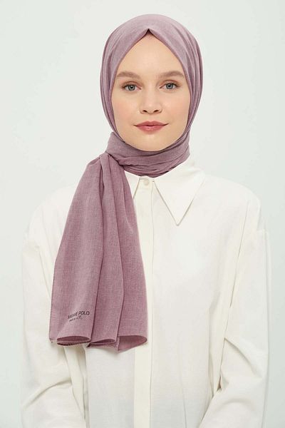 Madame Polo Poly Coton Shawl Lilac Cotton Breathable Non-Wrinkle