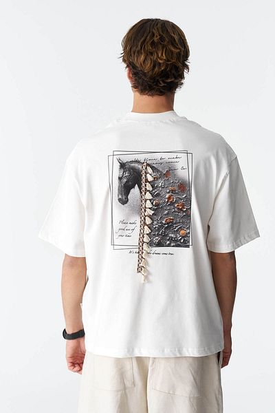 fame-stoned Μπλουζάκι Unisex 100% βαμβακερό με στάμπα, κέντημα, πλεκτό