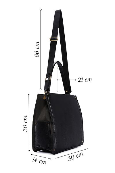 Derimod Black Long Strap Women's Shoulder Bag - 24wbd2438ft