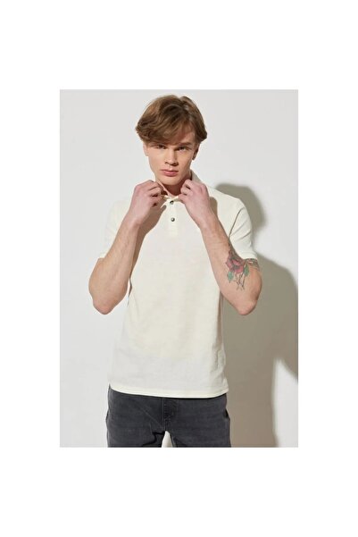 WRANGLER Men's Ecru Polo T-Shirt