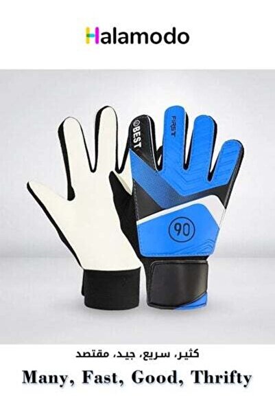 HALAMODO Kid's Goalkeeper Gloves Finger Protection Latex Soccer Goalie Glove Teenagers Breathable Sports Glov