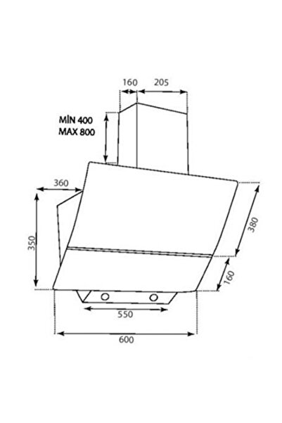 Luxell Da6-835 Metalik Gri Davlumbaz