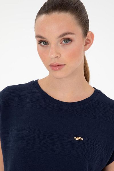 U.S. Polo Assn. Tricou de damă bleumarin cu gât crew TEKSPOR 182676 .8