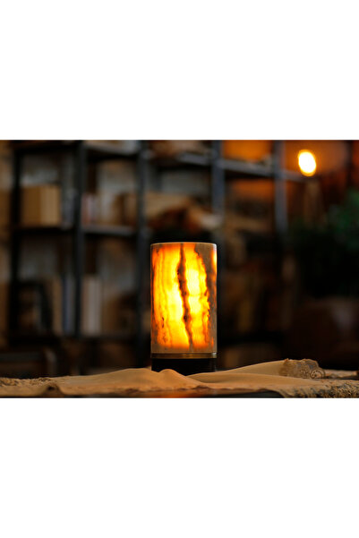 marbelix Luxora 25cm Ultra Lüks Mermer Gece Lambası - Oniks Masa Lambası - Me...