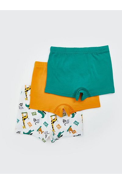 LC Waikiki New Season Boys' Boxers with Elastic Waist 3-Piece - S5Du40Z1