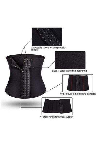 HALAMODO Sport Waist Trainer, Weight Loss Waist Cincher, Body Shaper with Adjustable Closure and Support Bar,