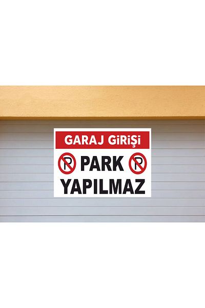zafrakreklam Garage Entrance No Parking Sticker 50X35Cm Foil Printing Easy Application High Resolution