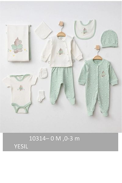 Aziz Bebe Unicorn Green Model Hospital Discharge Bag 10314