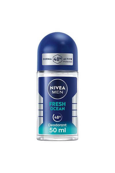 NIVEA NIVEA MEN Fresh Ocean, Deodorant for Men, Aqua Scent, Roll-on 50ml
