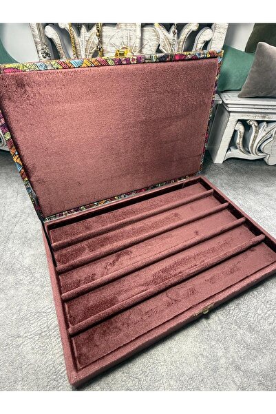 Jewel Ethnic Patterned 5 Pieces Rosary Box