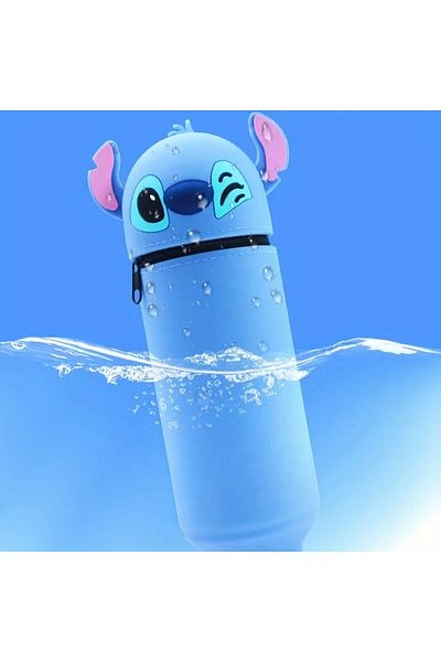 BABUN Καθαριζόμενη και επεκτάσιμη καρτούν Stitch Character Κάθετη θήκη για μολύβι σιλικόνης για παιδιά
