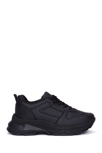 Derimod Black Lace-up Thick Sole Women's Sneakers - 24WFE1451MT