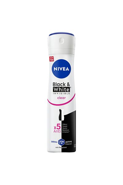 NIVEA NIVEA Black & White Invisible Original, Antiperspirant for Women, Spray 150ml