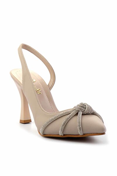 Bambi Mat Bej Kadın Abiye Ayakkabı K01471060438
