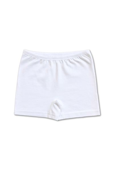 GizaKids Set de 6 lenjerie de corp boxer din bumbac pieptănat din lycra alb pentru fete, 94% bumbac