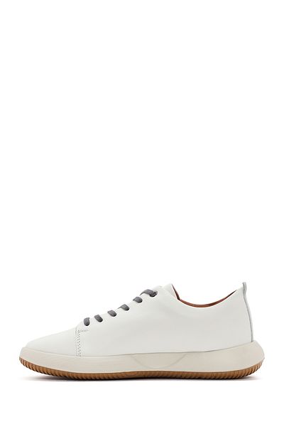 Derimod White Leather Sneaker - Men's, Lace-up, 24SFD624318