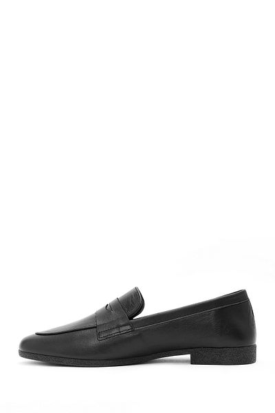 Derimod Black Leather Women's Loafer - 24Wfd 350118