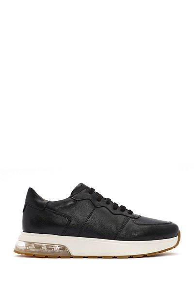 Derimod Men's Black Lace-Up Leather Sneakers 24Wfd 620918