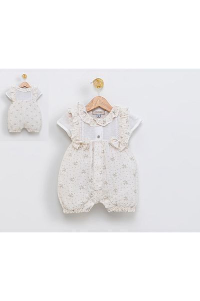 Butik Baby Floral Romper with Collar
