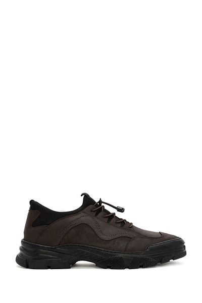 Derimod Men's Brown Lace-Up Leather Sneakers 24Wfd6610Cr