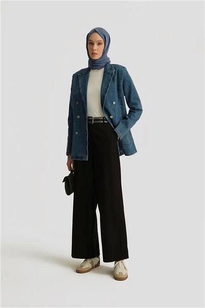 Armine High Waist Palazzo Trousers 25Y2812 Black