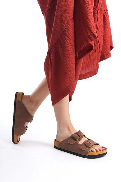 marceline Double Buckle Comfortable Unisex Slippers