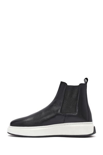 Derimod Men's Black Leather Chelsea Boots 24Wfd6321Cr