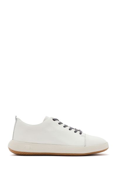 Derimod White Leather Sneaker - Men's, Lace-up, 24SFD624318