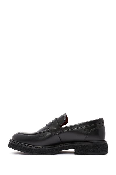 Derimod Men's Black Leather Loafer 24Wfd 724318