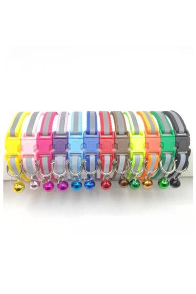 Glipet Reflektörlü Zilli Kedi Boyun Tasması 19x1 Cm Kırmızı