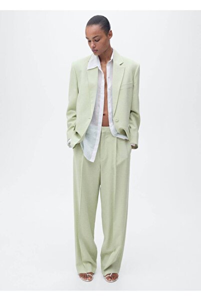 MANGO Woman Düz kesim blazer ceket