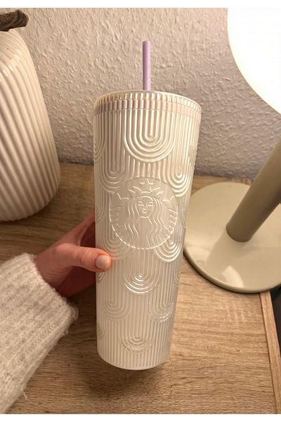 Starbucks ®   Pearl Arches Pearl Plastic Cold Drink Cup 24oz 710ml