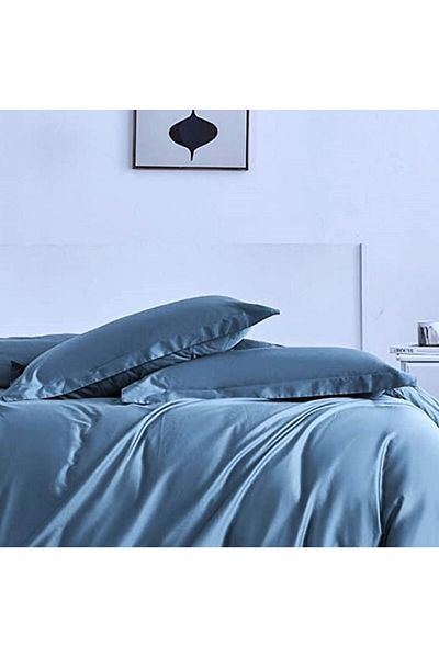 Kotonia Home Lenjerie de pat Kotonia Home Hotel King Size, 100% bumbac, Damasc DeLux Saten, silver grey