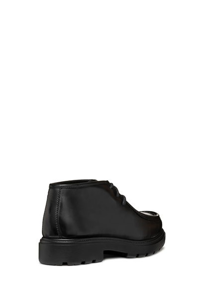 Geox Ανδρικά μαύρα δερμάτινα κλασικά μποτάκια Spherica Ec7 με κορδόνια U46FRD00043C9999