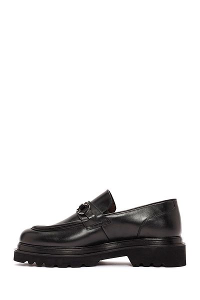 Derimod Men's Black Leather Loafer 24Wfd 603018