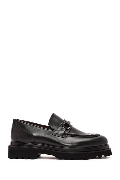 Derimod Men's Black Leather Loafer 24Wfd 603018