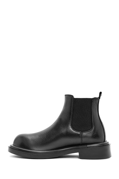 Derimod Men's Black Leather Chelsea Boots 24Wfd6640Ft