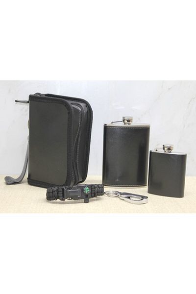 PERİBOİA Periboia Set of 2 Water Bottles with Case