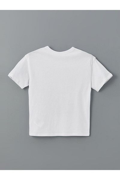 LC Waikiki Ανδρικό μπλουζάκι LCW Kids Crew Neck με στάμπα χτενισμένο βαμβακερό