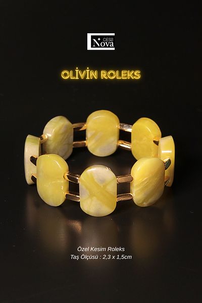 CessNova Certified Aa Quality Olivine Design Roleks Bracelet