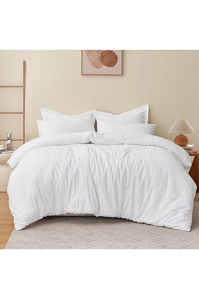 Kotonia Home Husa Pentru Pilota Hotel, 100% Bumbac, Olandina, Alb, 215x240 Cm