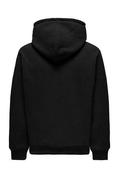 Only & Sons Мъжки суитшърт Onsemılıo Reg Teddy, черен, 22030287