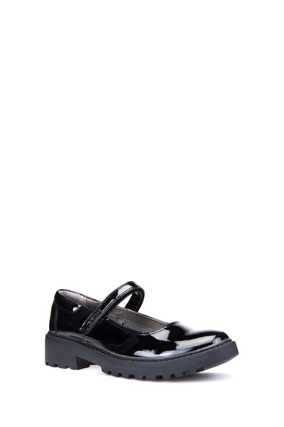 Geox Pantofi pentru fete din piele Casey neagră pentru bărbați J6420P000HHC9999