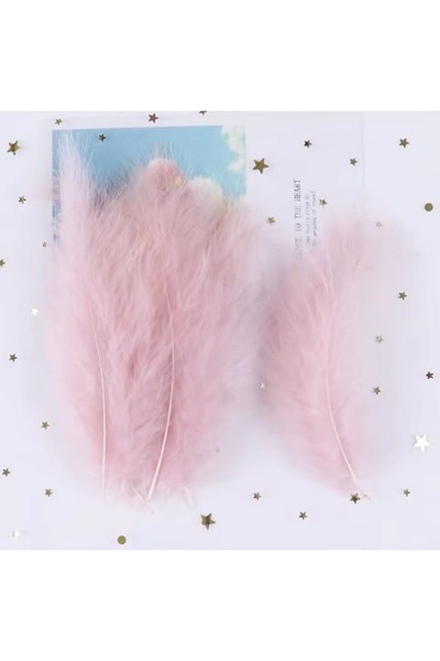 Fiyonks Atölye Kuş Tüyü, 100'lü Paket Kuş Tüy, Yapay Kuş Tüy, Süsleme Tüy