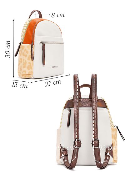 Derimod Women's Beige Leopard Backpack 25Sbd 246114